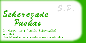 seherezade puskas business card